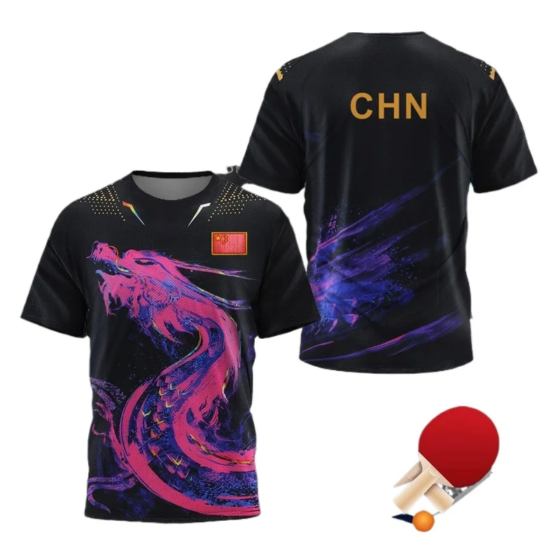 Badminton China - Camiseta con gráfico de tenis de