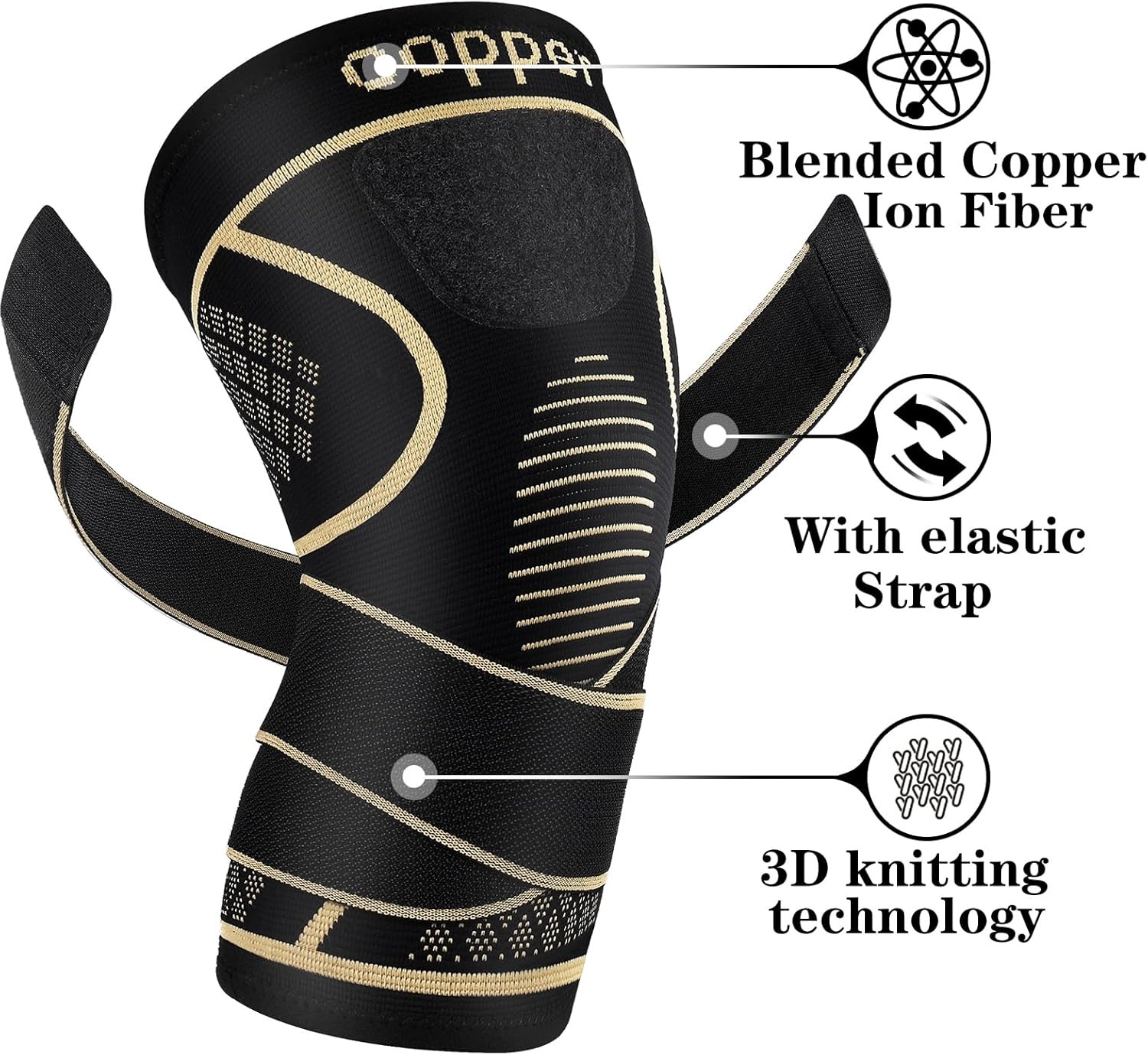 Rodilleras de cobre con correa - Knee Brace Badminton reseña y precio